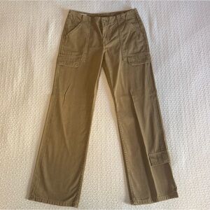 Zara Women's Khaki Straight Leg Cargo Pants